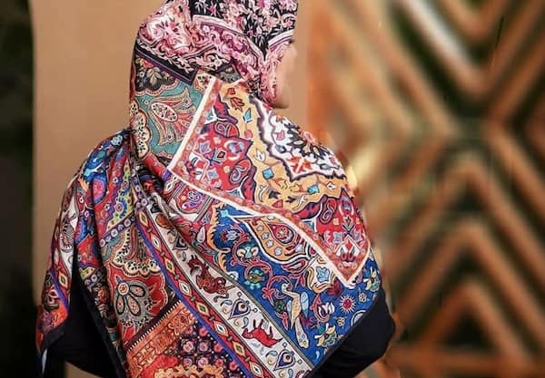 تصویر 2 از بهترین روسری طرح سنتی + قیمت خرید عالی